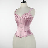 Pink Satin Rose Corset