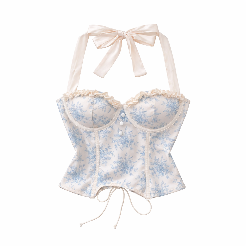 Blue Porcelain Corset