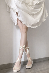 Coquette Lace-Up Ballet Shoes
