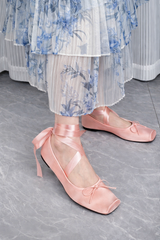 Coquette Lace-Up Ballet Shoes