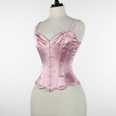 Pink Satin Rose Corset