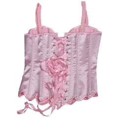 Pink Satin Rose Corset