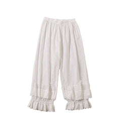 Mori Girl Lace Wide Leg Trousers