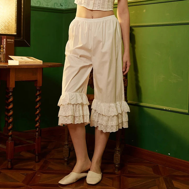 Victorian Ruffle Lace Lounge Pants